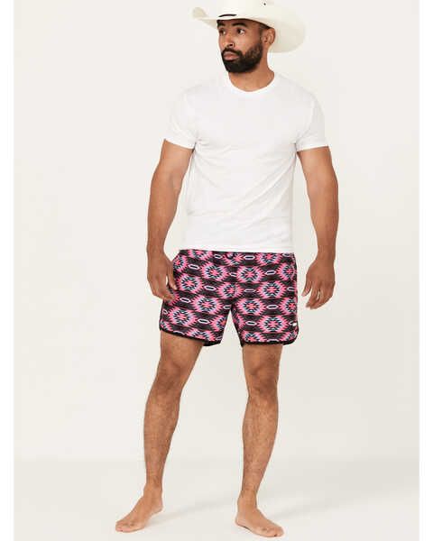 ROCK &amp; ROLL MEN&#39;S PINK AZTEC SWIM SHORT
