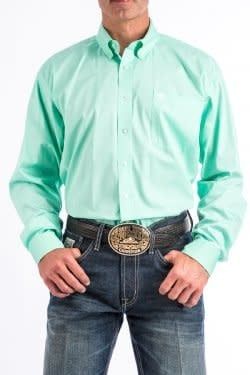 CINCH MEN&#39;S SOLID MINT GREEN BUTTON-DOWN