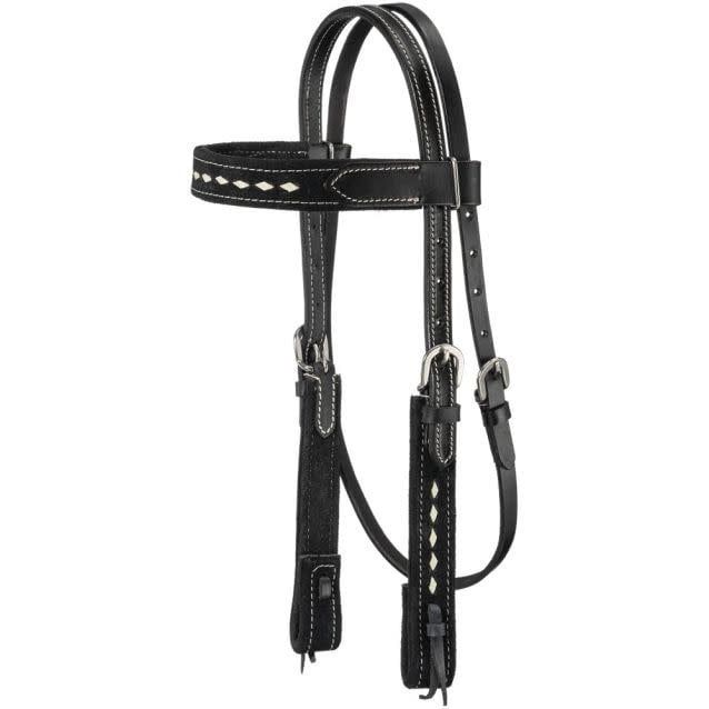 KING SERIES PONY BUCKSTITCH SUEDE BROW BAND HEADSTALL