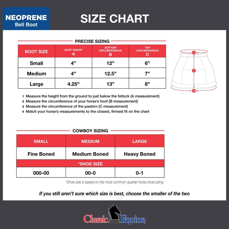 CLASSIC EQUINE NEOPRENE BLACK BELL BOOTS