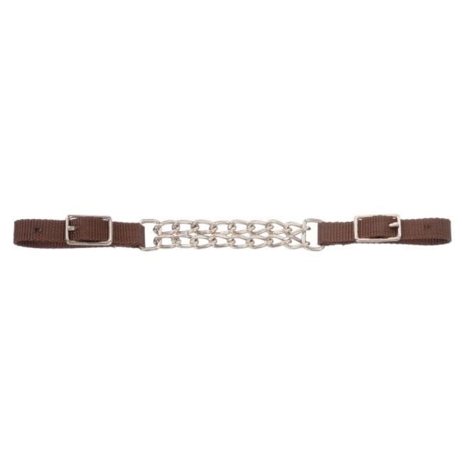 TOUGH1 NYLON CURB STRAP WITH DOUBLE CHAIN