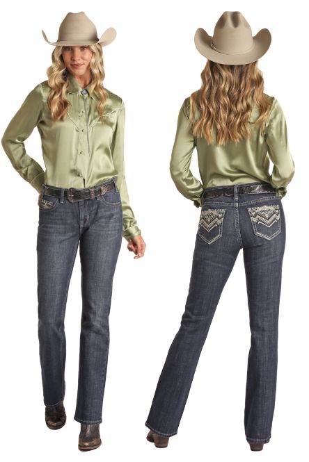 ROCK &amp; ROLL MIDRISE BOOTCUT DARK VINTAGE JEAN