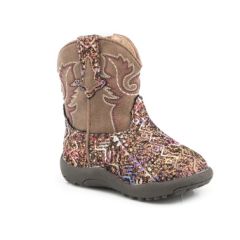 ROPER GIRLS INFANT/TODDLER SOUTHWEST GLITTER BOOTS