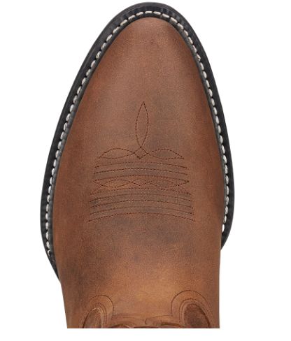 ARIAT MEN'S HERITAGE WESTERN R TOE DISTRESSED BROWN BOOTS
