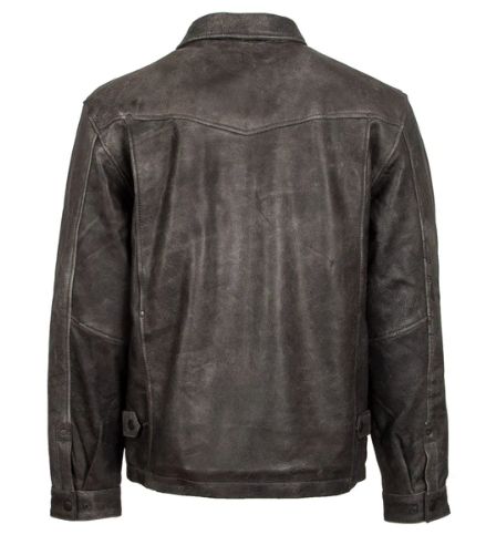 RIFLEMAN LEATHER JACKET- BLACK STONE