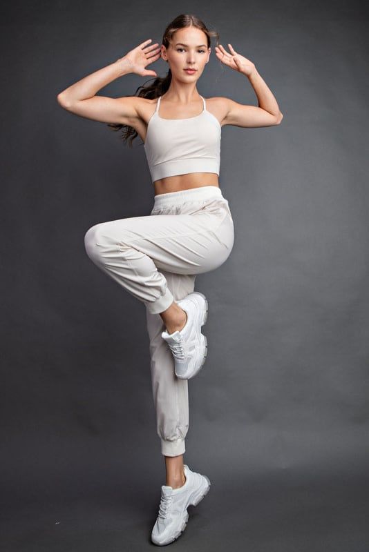 RRAE MODE OXFORD ST WOVEN MID RISE JOGGER PANTS