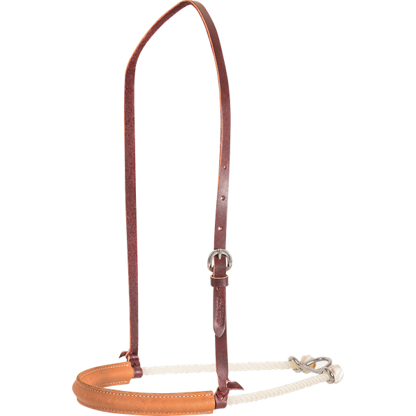 MARTIN SADDLERY SINGLE ROPE NOSEBAND WITH LEATHER COVER