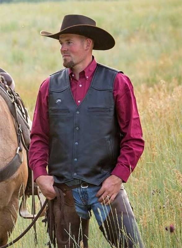 WYOMING TRADERS DROVER CONCEALED CARRY LEATHER VEST