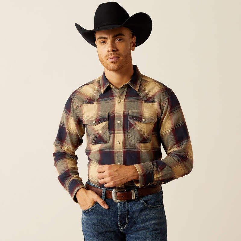 ARIAT HALE RETRO FIT SHIRT- PALE KHAKI