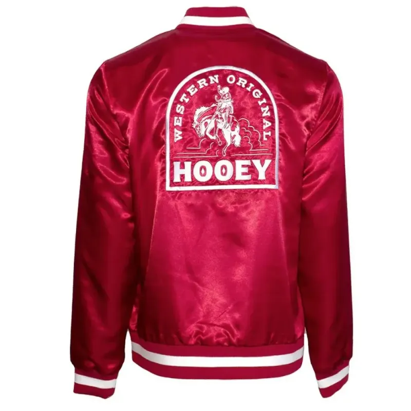 HOOEY MEN&#39;S SATIN BOMBER JACKET