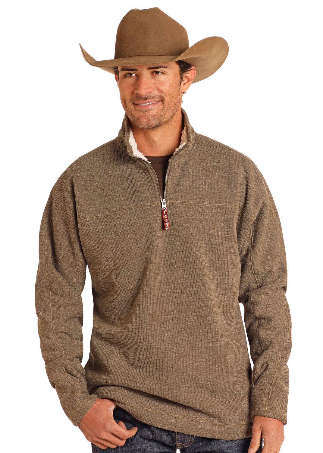 POWDER RIVER MEN&#39;S 1/4 ZIP WITH BERBER JACKET