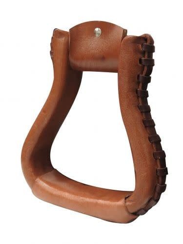 SHOWMAN PONY LEATHER WRAPPED STIRRUPS