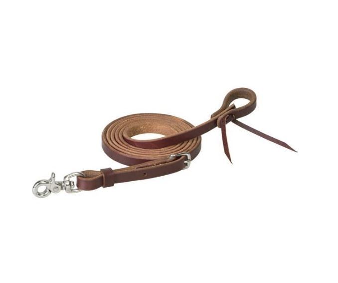 WEAVER HEAVY HARNESS ROPER REINS WITH SCISSOR SNAP, 5/8" x 8'