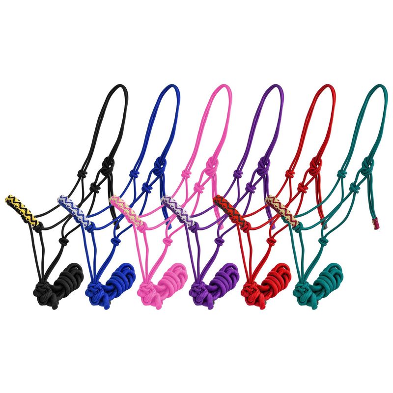 BRAIDED NOSE COWBOY KNOT HALTER WITH LEAD