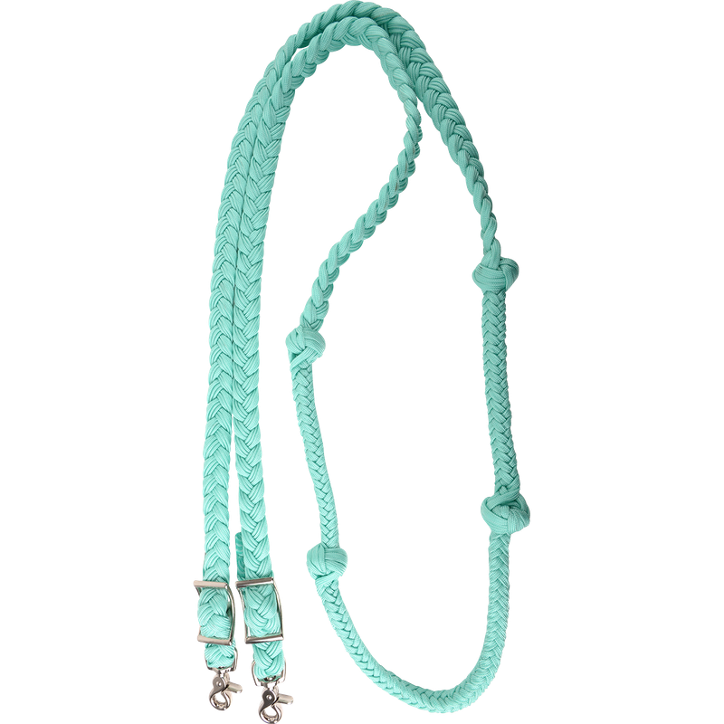 MARTIN SADDLERY BRAIDED NYLON BARREL REIN W/KNOTS 1&quot;