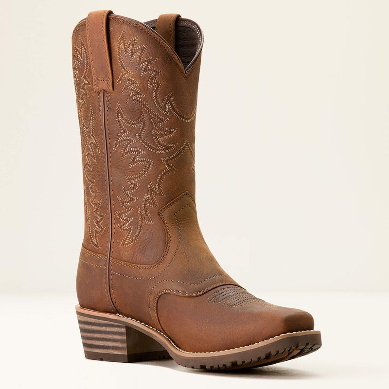 ARIAT HYBRID ROUGHSTOCK SQUARE TOE H20 COWBOY BOOT