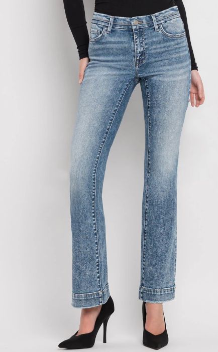 VERVET MID RISE SEAMLESS WAISTBAND BOOTCUT JEAN