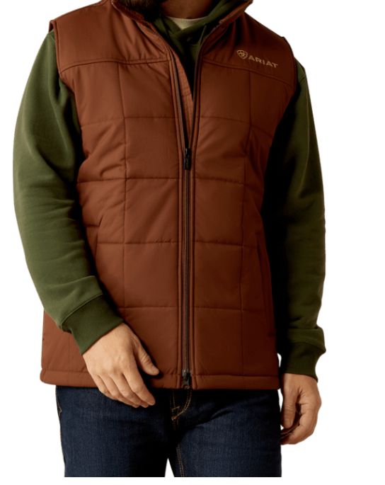 ARIAT MEN&#39;S CRIUS INSULATED VEST- POTTING SOIL