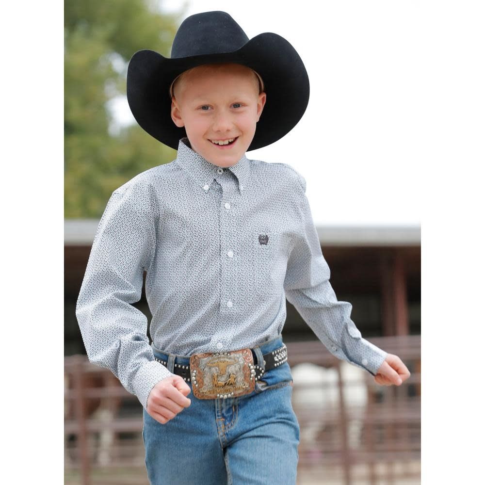 CINCH BOY&#39;S BUTTON DOWN WESTERN SHIRT