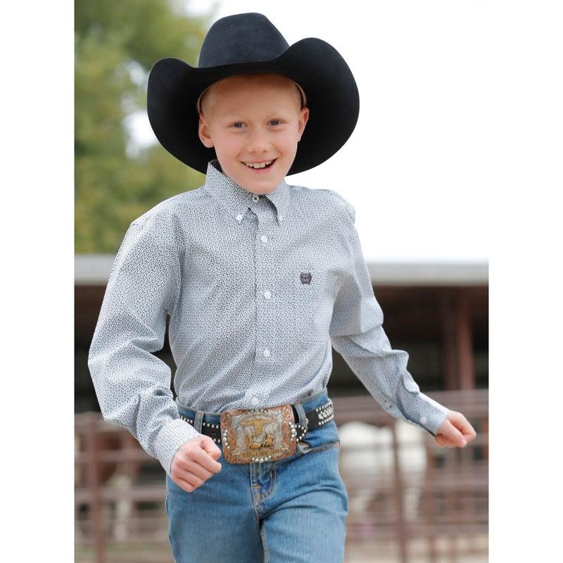 CINCH BOY&#39;S BUTTON DOWN WESTERN SHIRT