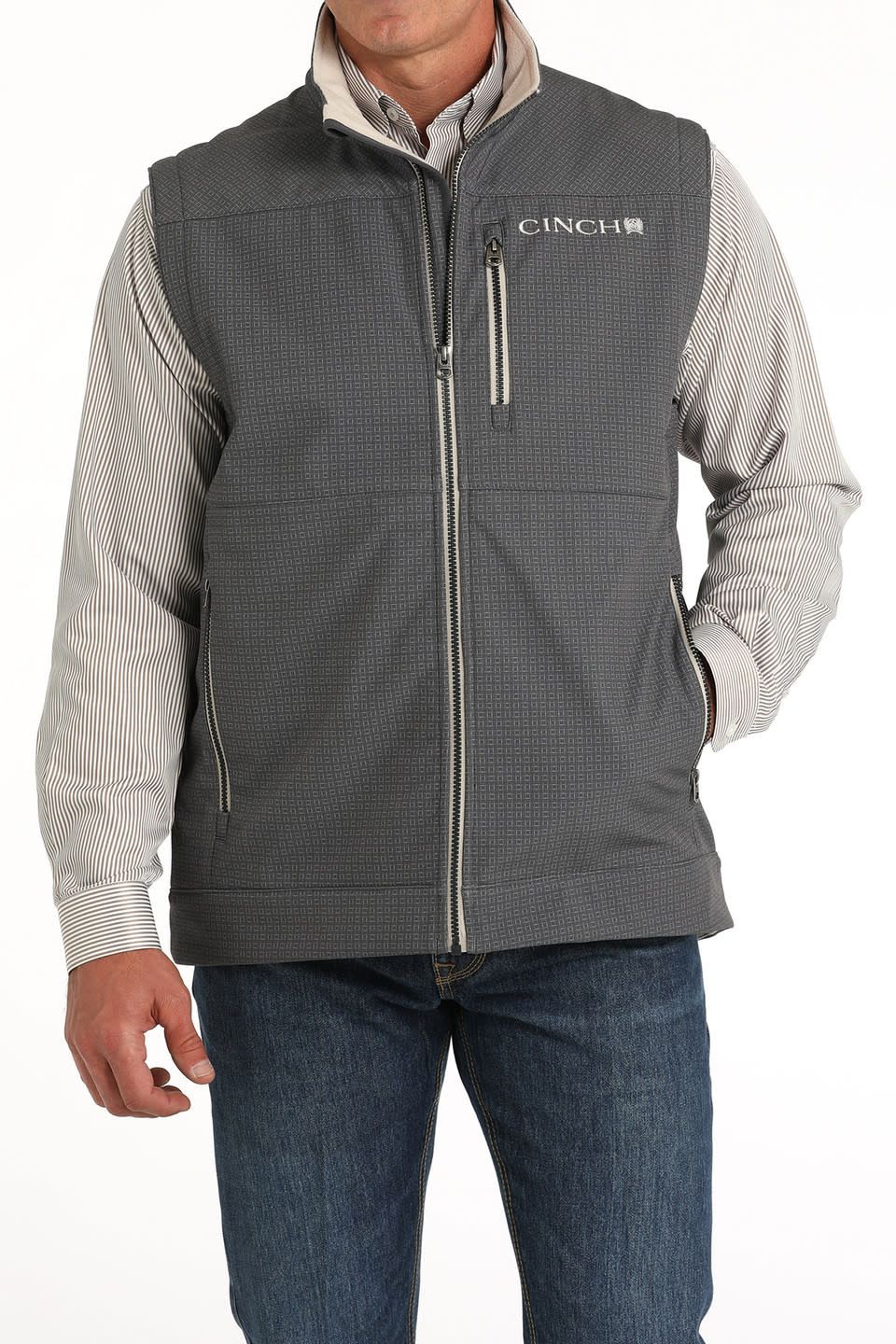 CINCH MEN&#39;S CONCEALED &amp; CARRY BONDED VEST- GRAY