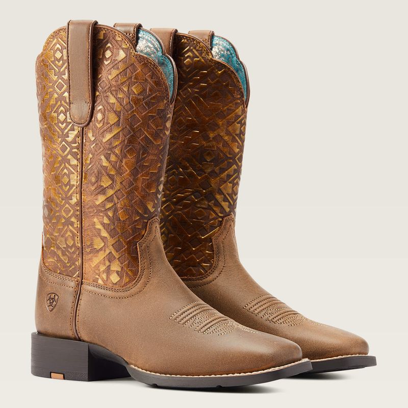 ARIAT ROUND UP WIDE SQUARE TOE BOOT