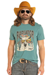 ROCK &amp; ROLL DALE GRAPHIC TEE- TEAL