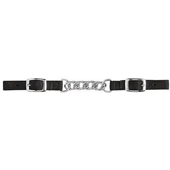 WEAVER NYLON CURB STRAP WITH 3-1/2&quot; FLAT LINK CHAIN