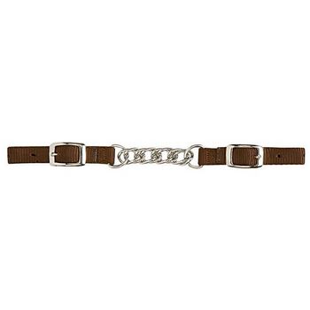 WEAVER NYLON CURB STRAP WITH 3-1/2" FLAT LINK CHAIN