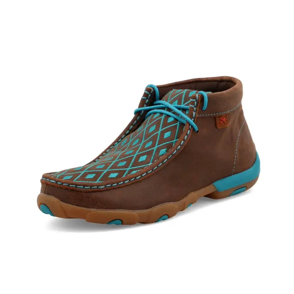 TWISTED X WOMEN&#39;S CHUKKA DRIVING MOC- TURQUOISE