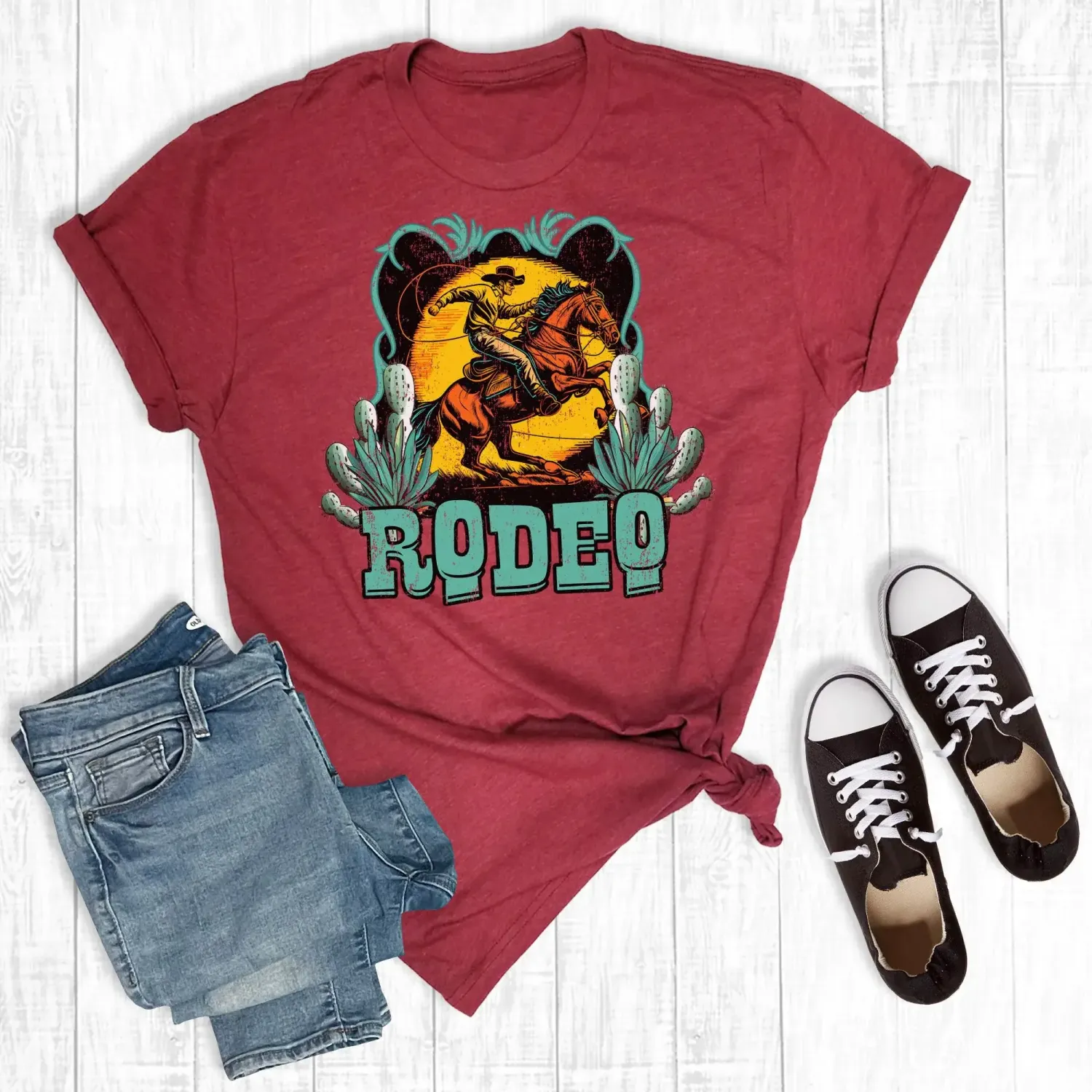 WESTERN RODEO COWBOY TEE