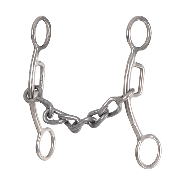 GTDBIT30 CLASSIC EQUINE GOOSTREE DELIGHT GAG BARREL BIT- CHAIN
