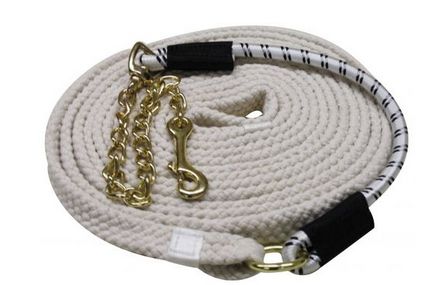 SHOWMAN 25' FLAT BRAIDED LUNGE LINE