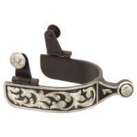 TOUGH 1 SPURS WITH ENGRAVED FLORAL DESIGNS