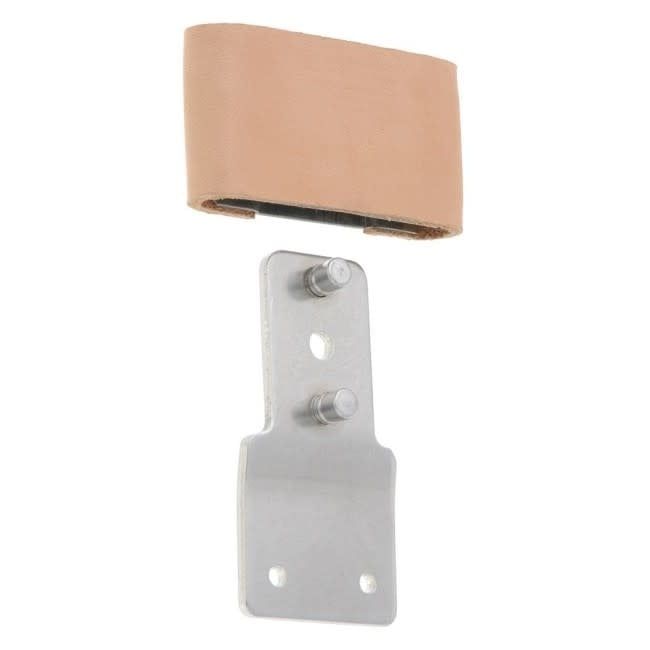 TOUGH-1 LEATHER COVERED 2 1/2" 2 POST METAL BLEVIN BUCKLE