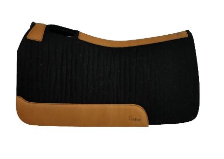 5 STAR BARREL RACER FLEX FIT CUT OUT 1&quot; BLACK PAD 30&quot;X28&quot;