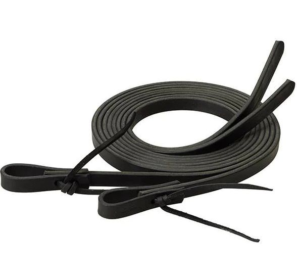 WEAVER BLACK LEATHER SPLIT REINS, 5/8&quot; X 7&#39;