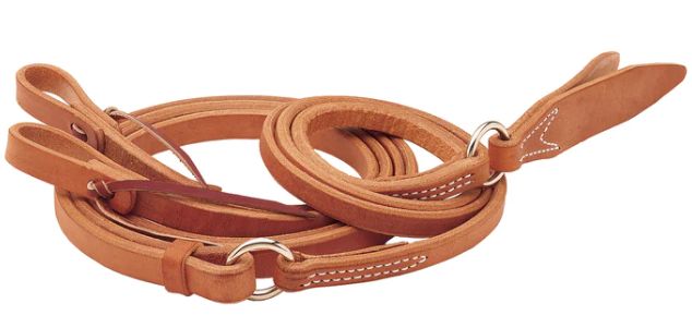 WEAVER HARNESS LEATHER ROMAL REINS, 5/8&quot; X 8&#39;