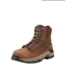 ARIAT MASTERGRIP OILY DISTRESSED BROWN 6" h20  9.5D