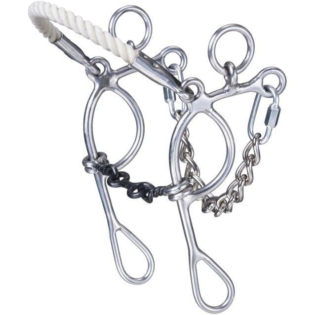 TOUGH 1 MINIATURE COMBINATION ROPE NOSE HACKMORE W/TWISTED DOGBONE GAG
