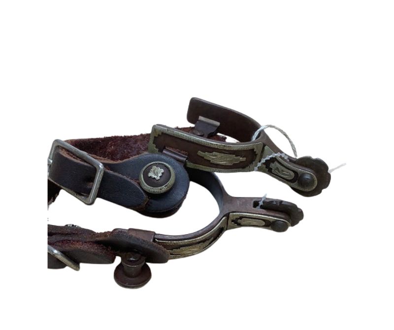 JERRY BEAGLEY TODDLER SPUR WITH STRAP (HEARTS OR AZTEC)