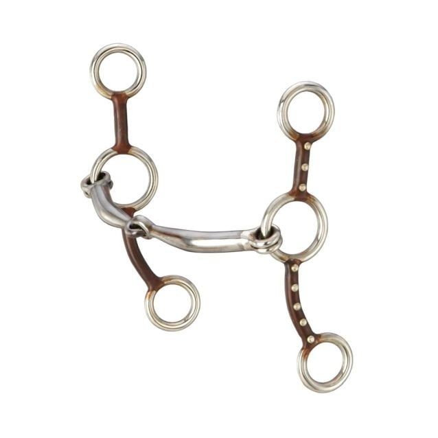 TOUGH 1 ANTIQUE BROWN JR. COWHORSE SNAFFLE