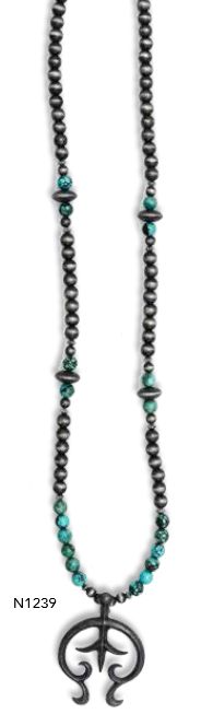 WEST &amp; CO. WOMEN&#39;S NAVAJO PEARL WITH NAJA CHARM NECKLACE