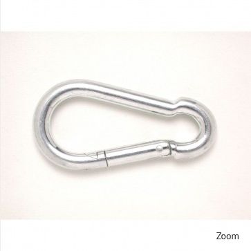 SAFETY SPRING HOOK 1/8&quot; ZINC PLATED STEEL