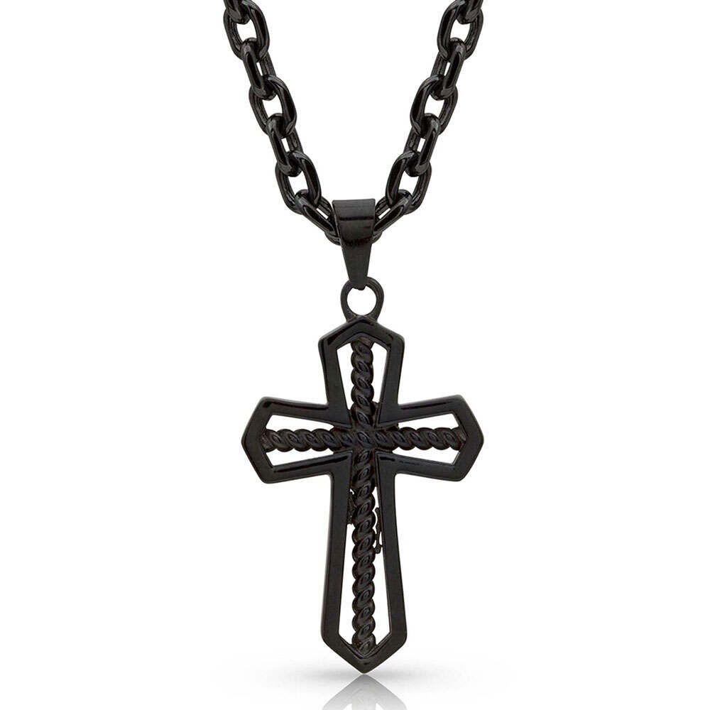 MONTANA SILVERSMITHS THROUGH THE DARKEST NIGHT CROSS NECKLACE