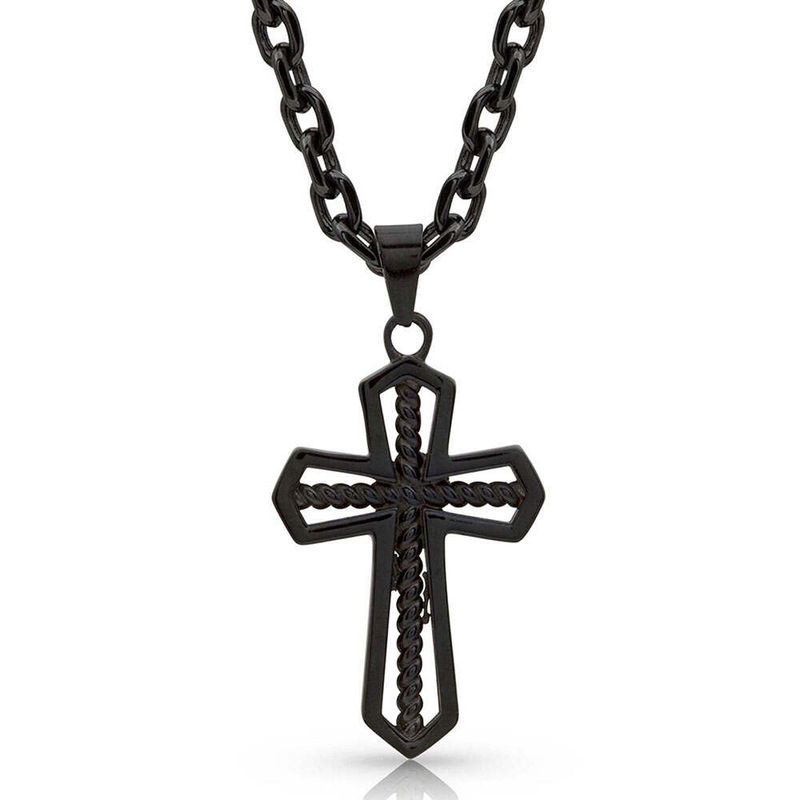 MONTANA SILVERSMITHS THROUGH THE DARKEST NIGHT CROSS NECKLACE