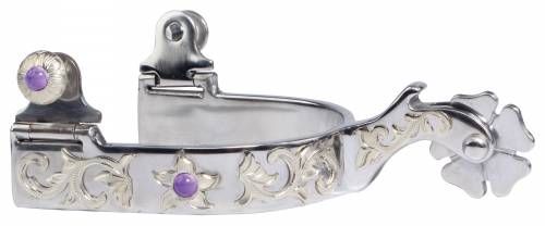 PROFESSIONAL&#39;S CHOICE BRITTANY POZZI SILVER FLORAL SPUR