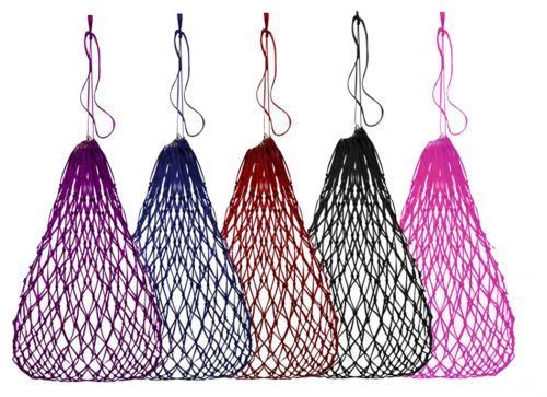 BRAIDED COTTON SLOW FEED HAY NET (ASSORTED COLORS)