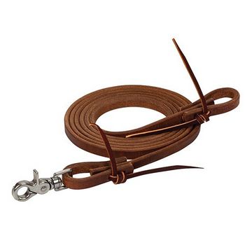 WEAVER PROTACK® HEAVY HARNESS ROPER REIN, SCISSOR SNAP, WATER LOOP WITH TIE LACES