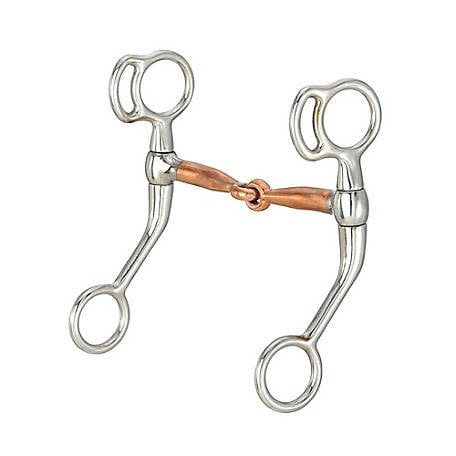 TOUGH 1 MINIATURE TRAINING SNAFFLE WITH COPPER MOUTH, 4"
